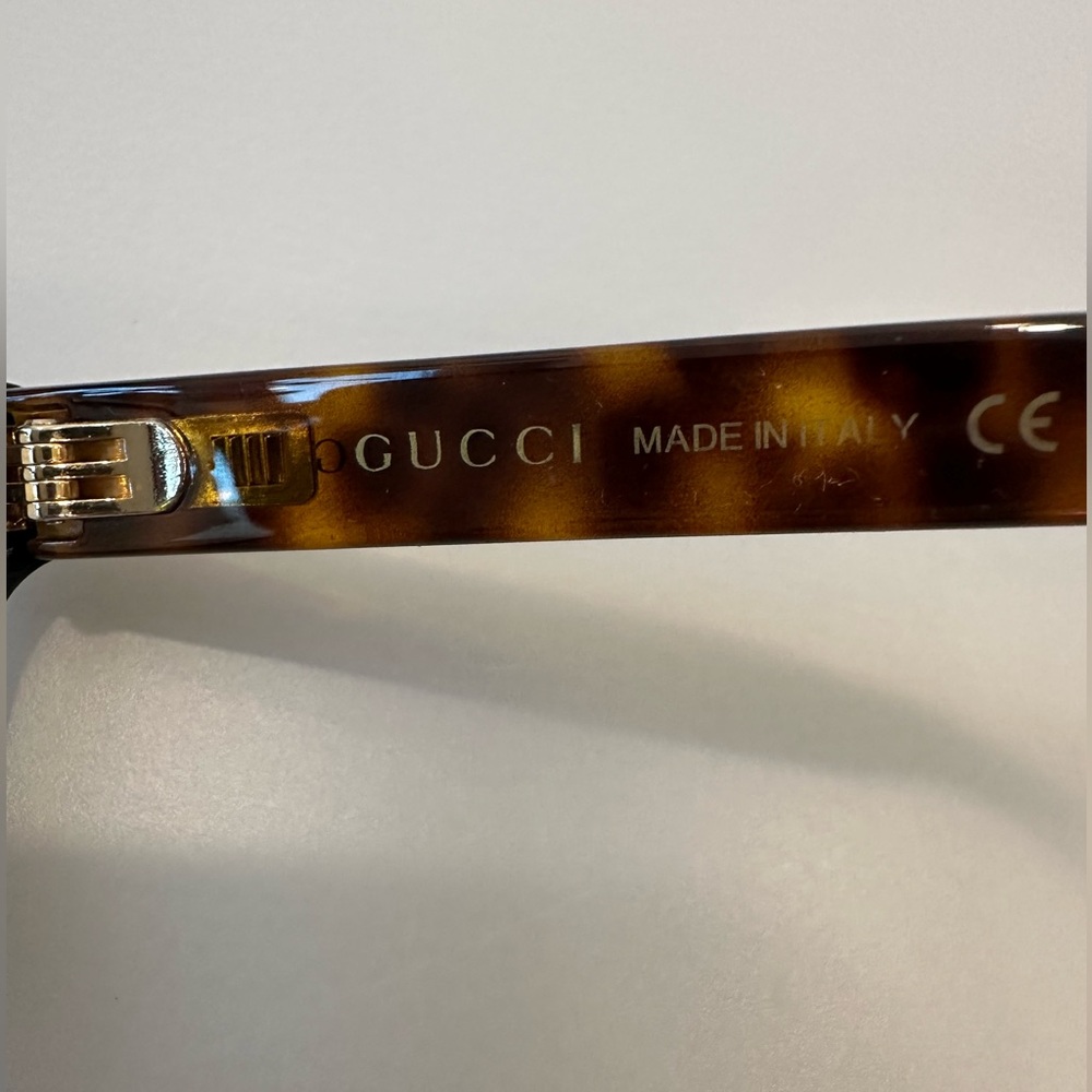 Authentic Gucci Brown Tortoise Shell Glasses Clea… - image 3